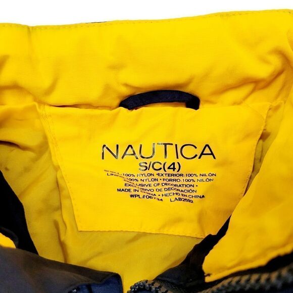 Nautica Navy Blue & Yellow Kids Windbreaker Jacket - Picture 6 of 6